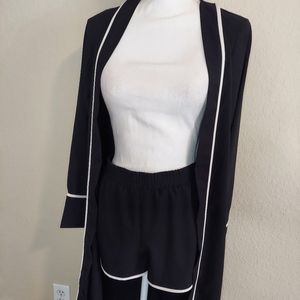 Long line Cardigan Short Set
